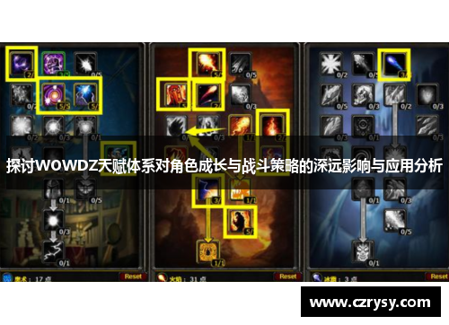 探讨WOWDZ天赋体系对角色成长与战斗策略的深远影响与应用分析